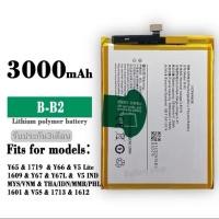 ราคา B-B2แบตเตอรี่ความจุสูงสำหรับ VIVO 3000mAh 1609 1713 1612 Y65 Y66 Y66i Y67 V5 V5 Lite Y67L V5S แบตเตอรี่รับประกัน3เดือน (24441127822)