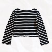 ราคา ⚡️โปร 4.4 “3วันเท่านั้น”⚡️ (มือสอง) เสื้อแขนยาว ลายทางขาว-ดำ แบรนด์ H&M ผ้าCotton 100% (3282305672)