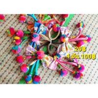 ราคา ยางมัดผมพื้นเมือง ปอมๆ(มีริบบิ้นโบว์) ยางรัดผมชาวดอย (6339253692)