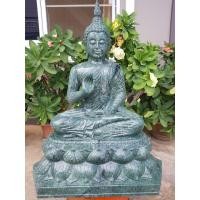 ราคา พระประทานพร ฐานบัวคว่ำบัวหงาย หินแม่น้ำโขง ขนาดน12นิ้ว พระแกะสลักหิน งานศิลปะ มีฝีมือ (6348355849)