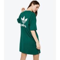 ราคา Adidas Original Dress Skirts Women's Midi Skirts GREEN 2019 NEW Design tshirt DRESSES (2424155769)