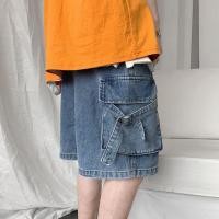 ราคา กางเกงยีนส์ผู้ชายขาสั้น ขอบเอวยางยืด สไตล์ลําลอง ฤดูร้อน กางเกงยีนส์ผู้ชายขาสั้นไซส์ใหญ่ (21493086891)