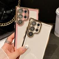 ราคา ชุบ สองสี เปลือกอวกาศ เคส Samsung Galaxy S24 Ultra S23 Ultra Plus + ใหม่ ป้องกันการตก กันกระแทก เคส (27465920415)