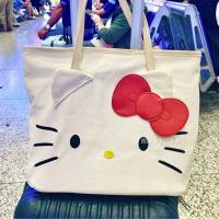 ราคา ♞,♘Sanrio Hellokitty Hello Kitty Tote Bag กระเป๋าผ้าแคนวาสความจุขนาดใหญ่กระเป๋าถือลายการ์ตูนผู้หญิง (24629681762)