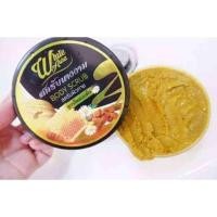 ราคา white aura สครับ นางงาม สครับไวท์ออร่า สูตรไพลนมผึ้ง ขมิ้นน้ำผึ้ง สครับขัดผิวขาว สครับผิว 320กรัม เผยผิวเนียน กระจ่างใส (4858774670)