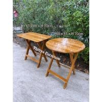 ราคา โต๊ะพับ ไม้สักแท้ พร้อมส่ง!!! โต๊ะญี่ปุ่นพับได้ สูง70ซม มีให้เลือก 2 แบบ ทรงกลม ทรงสี่เหลี่ยม (24904874838)
