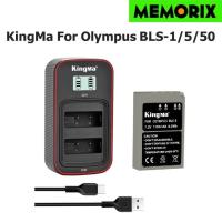 ราคา KingMa For Olympus BLS-5, BLS 50 (1150mAh) Li-ion Battery / LCD Dual USB Charger for Olympus EPL6 EPL9 EPL8 EPL7 EPM2 (14598800546)