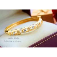 ราคา กำไลฝังเพชร CZ ชุบทอง 5 ไมครอน (2220250576)