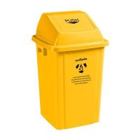 ราคา good tools. ICLEAN ถังขยะแยกประเภทฝาสวิงทรงเหลี่ยม 60 ลิตร ขนาด 40.8x40.8x69 ซม. สีเหลือง (ขยะรีไซเคิล) ถูกจริงไม่จกตา (24823623744)
