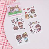 ราคา [พร้อมส่ง] สติ๊กเกอร์ตกแต่ง สติ๊กเกอร์ DIY 4 แผ่น สติ๊กเกอร์น่ารักๆ (13113679894)