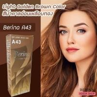 ราคา เบอริน่า ครีมย้อมผมA43 สีน้ำตาลอ่อนเหลือบทอง60มล(ยกโหล12กล่อง) (23736039375)