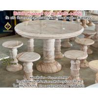 ราคา โต๊ะกินข้าวหินอ่อนแท้ 120 ซม เก้าอี้หินอ่อน6ตัว หินอ่อนชมพูขาวลายทอง (ส่งฟรี) (29765390927)