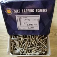 ราคา สกรูเกลียวปล่อย1นิ้ว2หุน เบอร์7 หัวแบน F 1 1/4*7 ยกกล่อง1000ตัว อย่างดีชุบโครเมียม (7391649905)