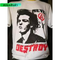ราคา 【ใหม่】เสื้อวงนำเข้า Destroy Sid Vicious Sex Pistols Punk Rock Retro Style Vintage T-Shirt (21960297379)