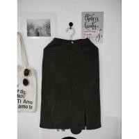 ราคา **มือ1**กระโปรงลูกฟูก สีน้ำตาลเข้ม (27000543209)