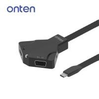 ราคา Onten OTN-9586 ตัวแปลงสัญญาณ Type-C to HDMI/ VGA อะแดปเตอร์ 2 in 1 TYPE C to HDMI 4K & VGA Adapter Converter (26556187398)