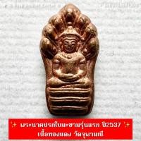 ราคา ✨พระนาคปรกใบมะขามรุ่นแรก ปี2537 เนื้อทองแดง วัดจุฬามณี (23070544031)