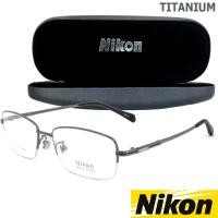 ราคา Nikon แว่นตารุ่น 3207 C-3 สีเงิน กรอบเซาะร่อง ขาข้อต่อ วัสดุ ไทเทเนียม Eyeglasses ทางร้านเรามีบริการรับตัดเลนส์ (2231980575)