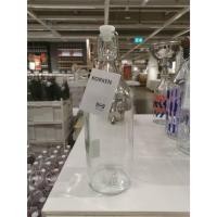 ราคา IKEA ขวดน้ำดื่ม จุกล็อค จุดอุดไม้ก๊อก แก้วใส ขวดแก้ว (3183707263)