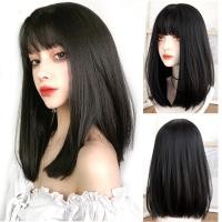 ราคา ใหม่ วิกผมยาวตรง สีดํา สีม่วง สีชมพู สังเคราะห์ โลลิต้า วิกผมหน้าม้า สําหรับผู้หญิง แฟชั่น คอสเพลย์ ปาร์ตี้ คริสต์มาส (15689319581)