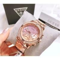 ราคา พร้อมสต็อก ！นาฬิกาข้อมือผู้หญิงGuess Chronograph นาฬิกาข้อมือสําหรับสตรี W0774L3 38mm W0774L5 W0774 (25441621168)