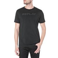 ราคา R REPLAY Letter Printing เสื้อยืดแขนสั้นผ้าฝ้ายแท้คอกลมผู้ชาย 702 (29154286593)