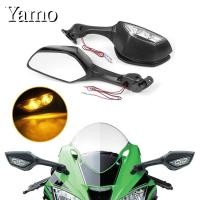 ราคา กระจกมองหลังรถจักรยานยนต์ พร้อมไฟเลี้ยว LED สําหรับ Kawasaki Ninja ZX-10R ZX10R ZX 10R 2011 2012 2013 2014 (21949138894)