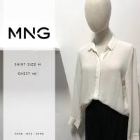 ราคา MNG เสื้อเชิ้ต แขนยาว สีขาวครีม ไซส์ M มือสอง (4436729503)