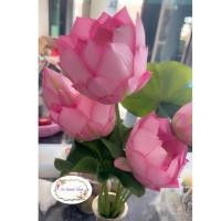 ราคา ☘️ ดอกบัวประดิษฐ์ (ราคาส่ง) บัวหลวง แบบช่อ ☘️ (1834365962)