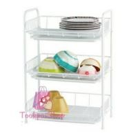 ราคา ตะแกรงวางของและคว่ำแก้ว 3 ชั้น พร้อมถาดรองน้ำ ขนาดกำลังพอดี ไม่เกะกะ tp99 (16461869824)