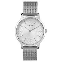 ราคา Timex TW2R36200 Metropolitan นาฬิกาข้อมือผู้หญิง สายสแตนเลส สีเงิน หน้าปัด 34 มม. (9998437652)