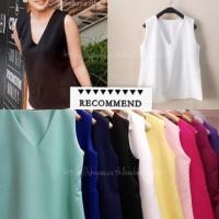 ราคา เสื้อกล้ามคอวี ผ้าฮานาโกะ (ระบุสีทางแชทจ้า) (3392025434)