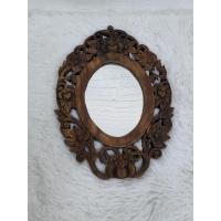 ราคา กระจกโบราณ คันฉ่องกระจก (ลายดอกไม้) (19222674140)