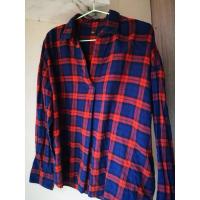 ราคา เสื้อเชิ้ตแขนยาว ลายสก็อต uniqlo size L (22060298262)