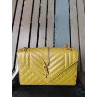 ราคา (Authentic)(NEW)(แท้100%) YSL envelope bag สี Yellow Mustard size Medium กล่องใหญ่ๆ/ถุงกระดาษ/ถุงผ้ (29918426403)