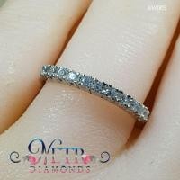ราคา แหวนเพชรเลียนแบบเพชรแท้ ดีไซน์เรียงแถวเพชรเม็ดละ 3.5 ตัง เพชรเลียนแบบเพชรแท้ ทำจาก เพชร CZ, Cubic Zirconia เพชรโคลนนิ่ง (5686308976)