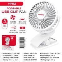ราคา พัดลมไร้สายแบบพกพา หนีบที่โต๊ะ ปรับแรงลมได้ 3 ระดับ NUBWO รุ่น NFB2 ใช้งานสะดวกขนาดกะทัดรัดพกพาง่าย (26512577259)