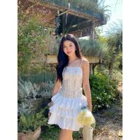 ราคา Chloe Lace Ruffle Mini Dress เดรสผ้าลูกไม้แต่งระบาย (29628049902)