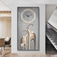 ราคา ภาพจิตรกรรมฝาผนังนาฬิกาแขวนดอกไม้ประดับนาฬิกาแขวนสไตล์โมเดิร์นเรียบง่ายนาฬิกาแขวนครีมฝรั่งเศส (26120495383)