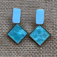 ราคา ต่างหูลายหินอ่อนสีฟ้า ต่างหูแฟชั่น ต่างหูน่ารัก (5409133948)