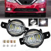 ราคา 2in1 ไฟตัดหมอก LED DRL 12V สีขาว สําหรับ Nissan Almera Sylphy Versa Altima X-Trail T32 Rogue Bluebird March (24714189934)