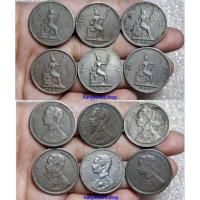 ราคา เหรียญทองแดง ร.5 หลังพระสยามเทวาธิราช หนึ่งอัฐ จ.ศ.1249 ,ร.ศ.114,115,118,122,124/ 1 ชุด..รวม 6 เหรียญ(6 ปี) (28416827127)