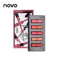 ราคา *ส่งจากไทย*(ยกเซต5สี/พร้อมส่ง/ของแท้) โนโว novo limited edition mini lipsticks หัวจรวด เนื้อแมท*1เซต รหัสสินค้า 145086 (4400762690)