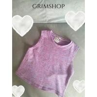 ราคา เสื้อครอปไหมพรมแขนกุดสีม่วงแกมชมพู น่ารักเกาหลีมาก มือสองสภาพนางฟ้า พร้อมส่ง มีเก็บเงินปลายทาง (15581981809)