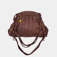 ราคา Rabeanco กระเป๋าสะพายหนังแท้สีน้ำตาล มือ2 (6596910920)