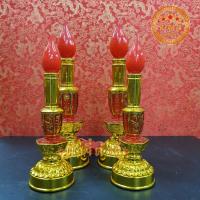 ราคา โคมไฟ เชิงเทียน ไฟฟ้า หลอด led ฐานมีไฟ ตั้งหิ้งพระ ตั้งที่เจ้าที่ ประหยัดไฟ สูง 7-8 นิ้ว (5835378658)