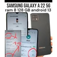 ราคา samsung galaxy a22 5g เครื่องเดิมๆ แรม 8 128 GB android 13 body งอนิดหน่อย (27003296725)