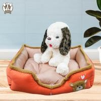 ราคา Puppe ที่นอนสุนัข ที่นอนหมา M ขนาดกลาง สีส้ม ( ที่นอนสัตว์เลี้ยง ลายทางขอบน้ำเงิน) (5457833425)