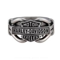 ราคา แหวน Harley-Davidson® Men's Vintage B&S Hardware Ring Band - Stainless Steel, Silver HSR0080 (25775610011)