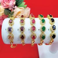 ราคา สร้อยข้อมือทองฝังเพชร พลอย นพเก้า โกเมน ทับทิม มรกต ข้อมือพลอย ตะขอคลิปล็อค เสริมบารมี ใส่ออกงานได้ ใส่อาบน้ำได้ (18463165040)